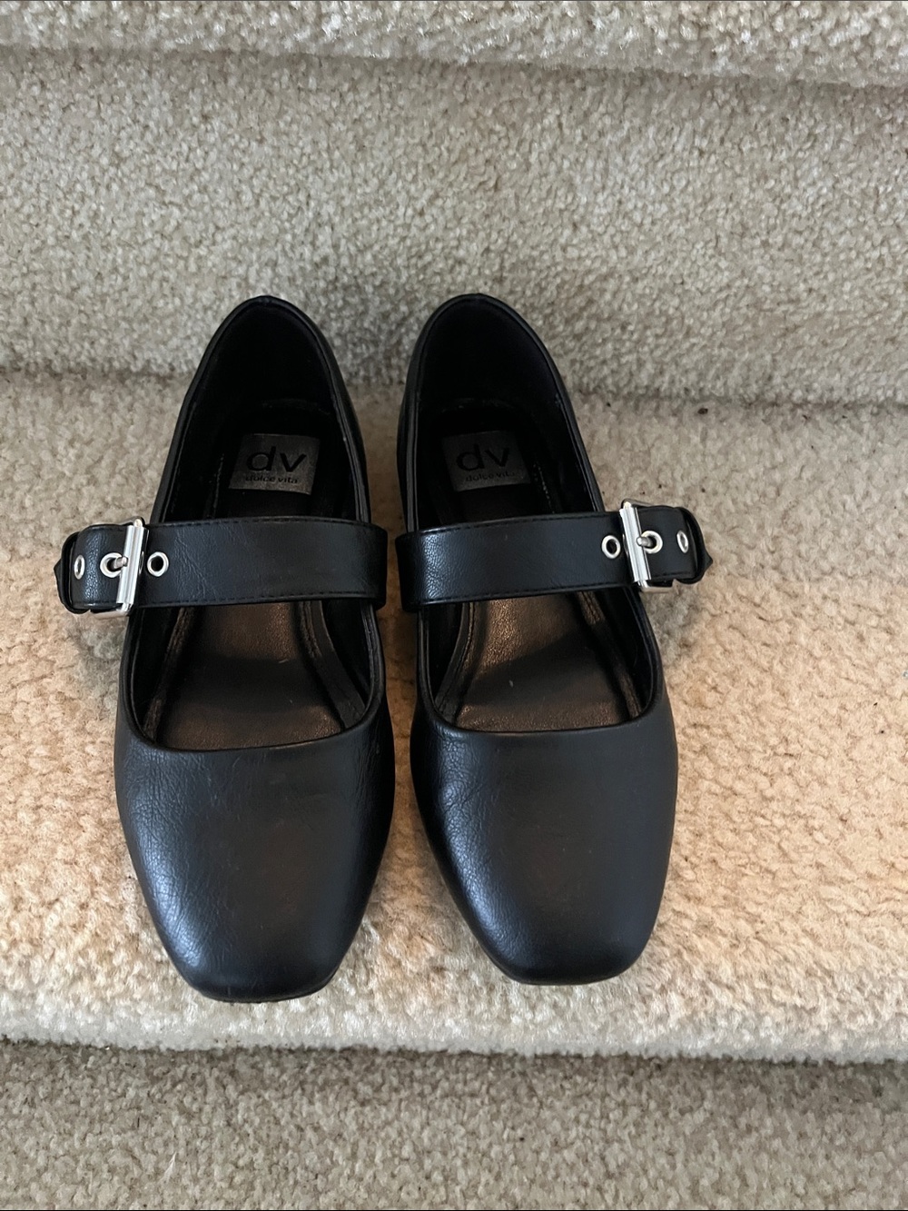 DV by Dolce Vita Kids Black Mary Jane Buckle Dress Shoes